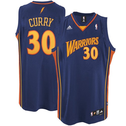  NBA Golden State Warriors 30 Stephen Curry Swingman Dark Blue Jersey